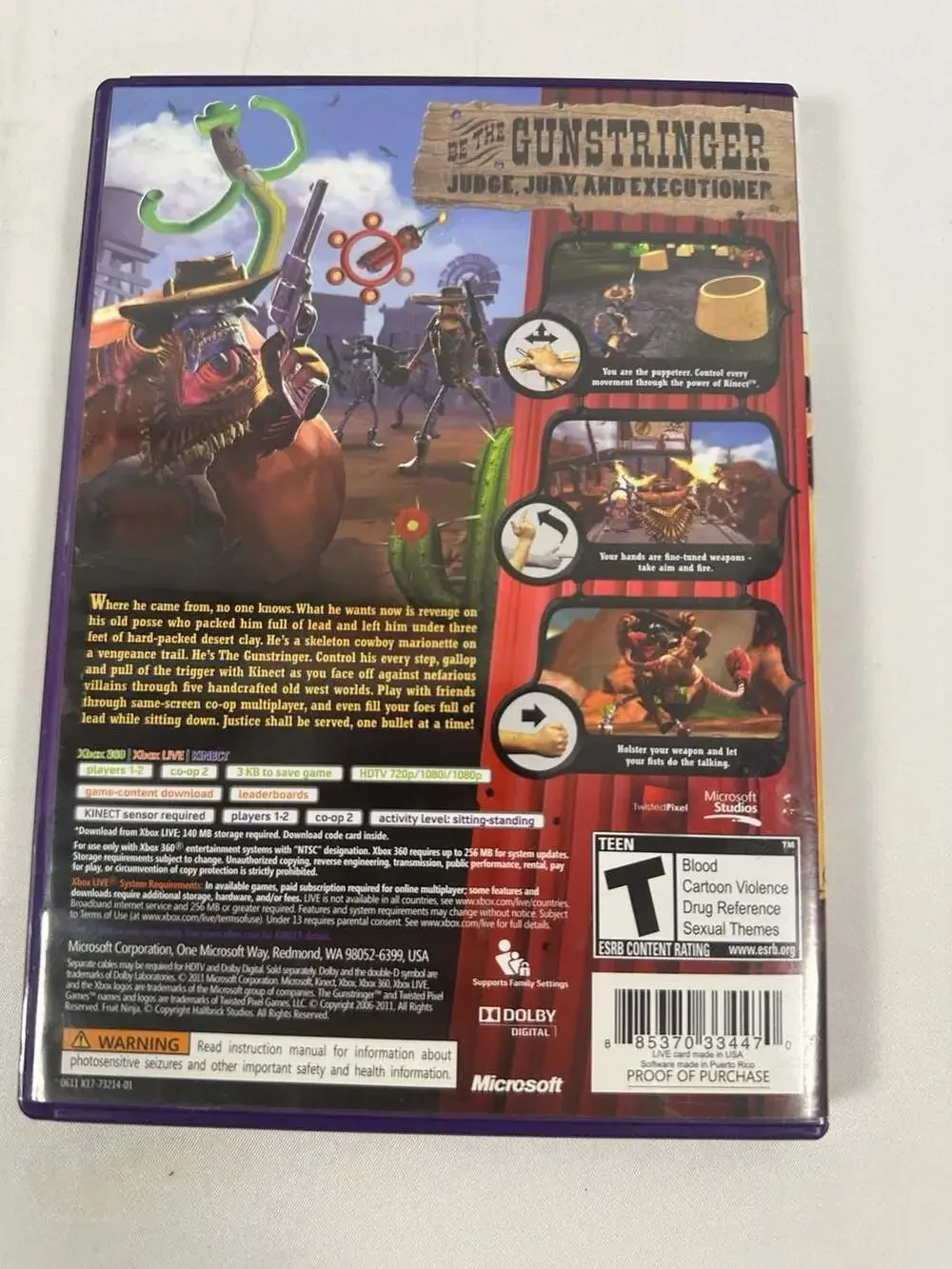 The Gunstringer Xbox 360 Kinect Game tested